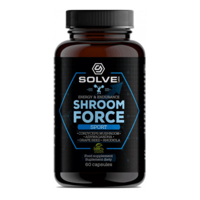 SOLVE LABS Shroom Force 60 Kaps   6 Pilz-Komplex für Energie & Abwehr