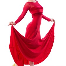 Latin Ballroom Competitio  n Dance Dress Modern Waltz Tango Standard Dress Y049