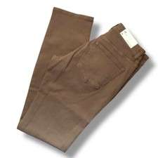 Warp & Weft Capers Brown Ord Chicago Straight Leg Denim Pants Size 28x34