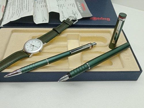 Vintage Set Rotring Esprit Fountain, Ballpoint Pen And Rotring Watch, Germany - Picture 6 of 21