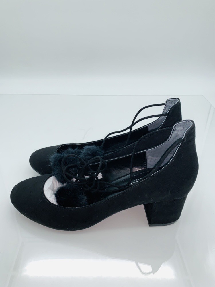 CHARLES by Charles David Women's Libby Pom Pom Pom Pom Pumps Black Suede 7.5M 99 a4c7da CHARLES by Charles David Women's Libby Pom Pom Pom Pom Pumps Black Suede 7.5M 99 a4c7da