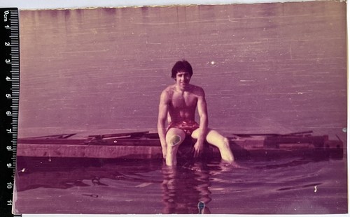 Shirtless Guys Trunks Bulge Muscle Affectionate Men Gay Interest Old Photo #1849 - Picture 2 of 3