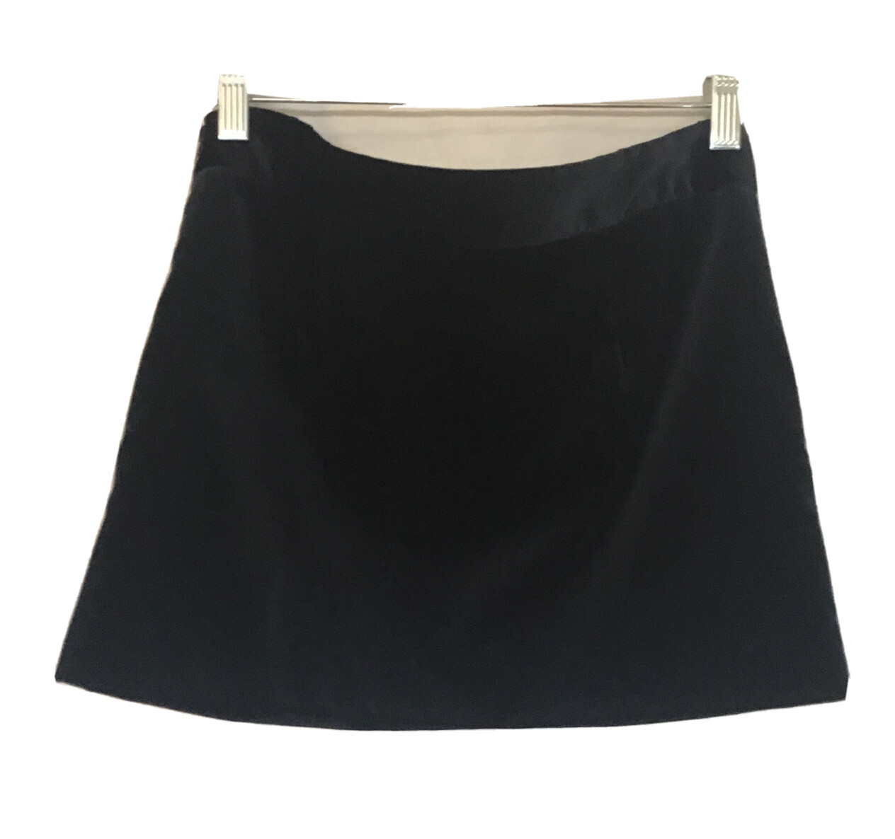 Theory Mini Skirt Black Velvet Pockets Stretch Size 2-image