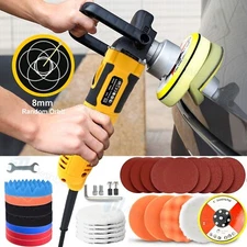 35PC Dual Action Car Polisher Buffer Sander Orbital Polishing Machine 6" Pads