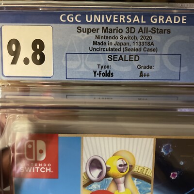 CGC 9.8 Super Mario 3D All-Stars Switch WHAT NOT EXCLUSIVE UNCIRCULATED