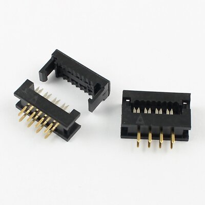 100PCS 2.54mm Pitch 2x4 Pin 8 Pin Male Header FD IDC Cable Transition Connector