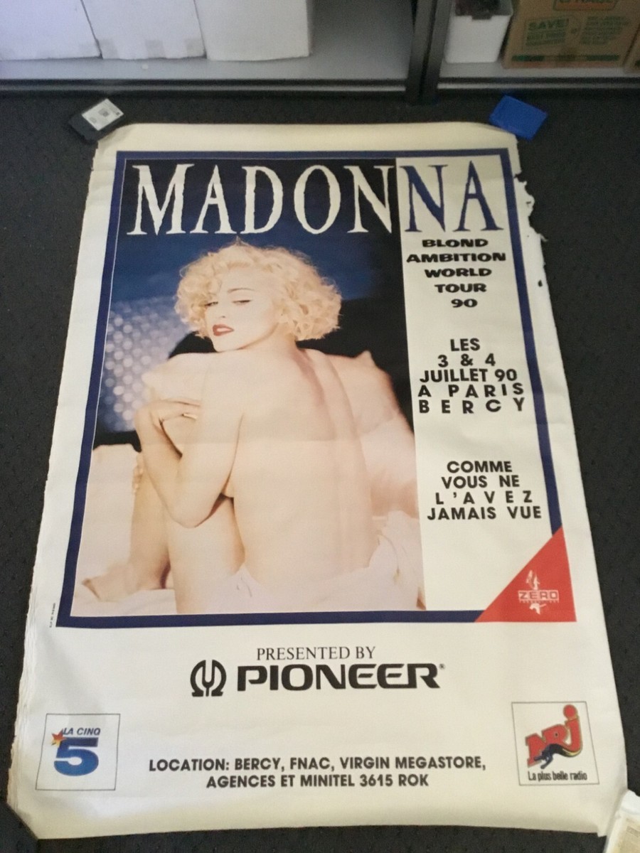 VINTAGE HUGE / GIANT 1990 MADONNA BLOND AMBITION FRENCH TOUR