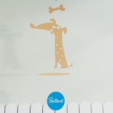 Dog with bone hanging mobile playful pet decor, modern decor, office decor