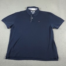 Tommy Hilfiger Polo Shirt Mens XL Blue Casual Short Sleeve 
