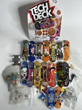 LOT OF 15 TECH DECK MINI FLIP SKATEBOARDS SANTA CRUZ Enjoi Finesse + Extras
