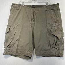 Vintage Fox Racing Gray/Green Shorts Mens 40 Cargo Baggy Loose Skater Cotton Y2K