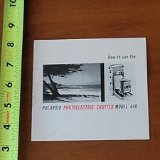 VINTAGE POLAROID PHOTOELECTRIC SHUTTER MODEL 440 MANUAL 2