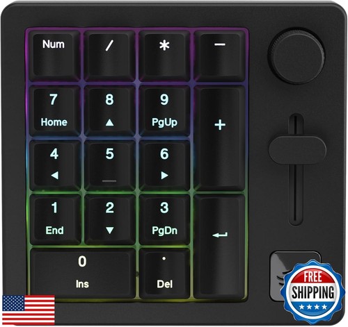 Glorious Gmmk Macro Pad - Black Mechanical Numpad - 10 Key USB Keypad - Hotsw - Bild 2 von 5