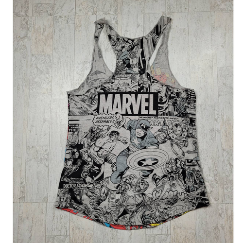NEW Marvel Comics Hot Topic Superhero Captain America Racerback Tank Top Small - Picture 2 of 5