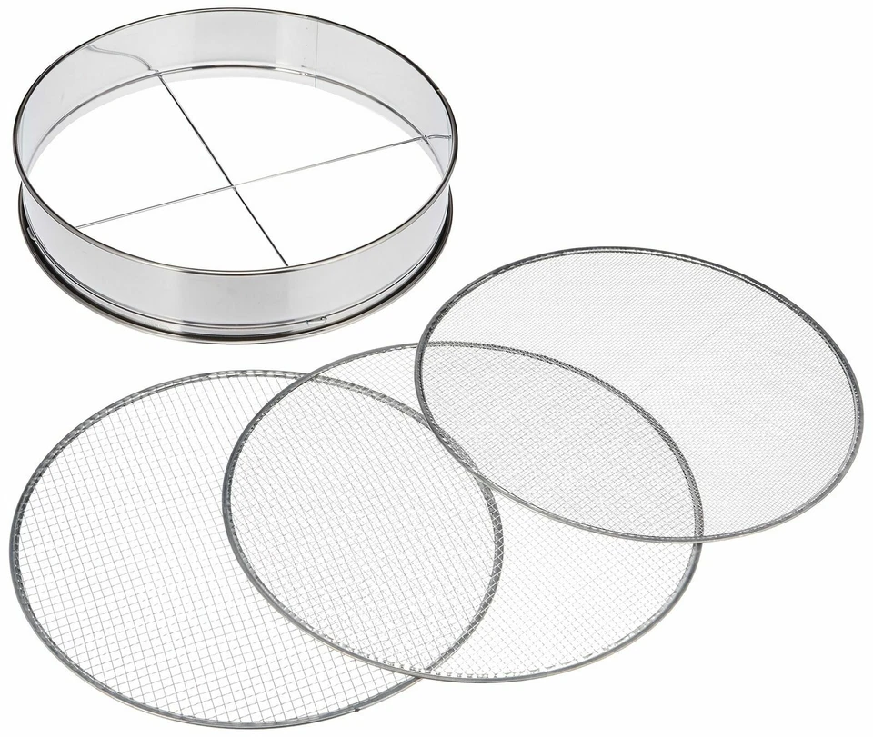 Juego de tamiz de suelo grueso medio fino 370 mm bonsái de acero inoxidable de Japón Foto 3 de 4