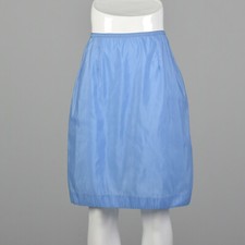 S 1960s Blue Half Slip Vintage Lingerie American Maid Elastic Waistband 60s VTG