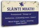 Wall Decor Scotland Slainte Mhath! Tin Sign Vintage Signs Metal Plaques Retro