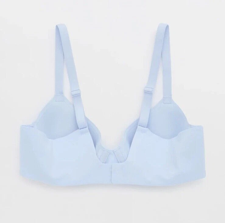Sujetador push up ligeramente forrado cobertura completa Aerie Smoothez 36C con aros azul nuevo Foto 2 de 4
