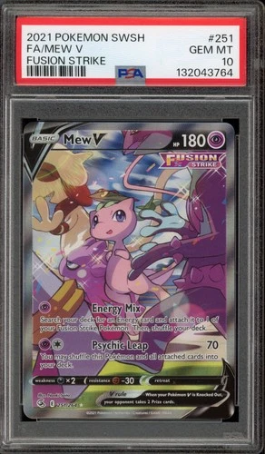 Pokemon Mew V Fusion Strike Full Alt Art #251 PSA 10 Gem Mint