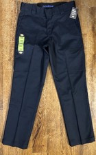 Dickies Twill Work Pants Tapered Leg Slim Fit Flex Navy Mens 31 x 30 NWT