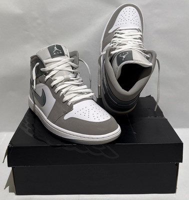 Nike Air Jordan 1 Mid SE 'Patent Cool Grey' Men's Casual Sneakers HF3216-100 NEW