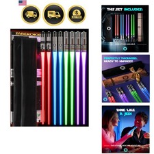 LIGHTTICKS LIGHT UP STAR WAR CHOPSTICK LED Glowing Light Saber Chop Sticks RE...