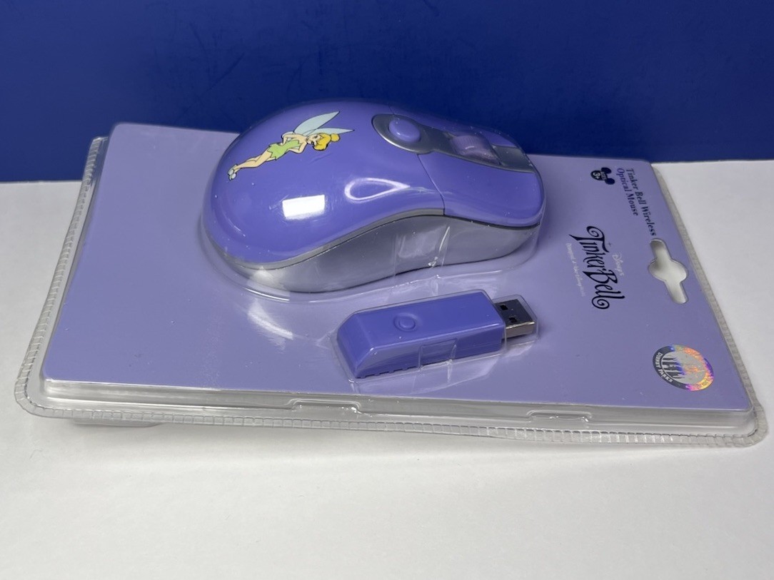 Mouse inalámbrico óptico de Tinker Bell, mercancía de los parques temáticos de Disney, NUEVO, imagen 3