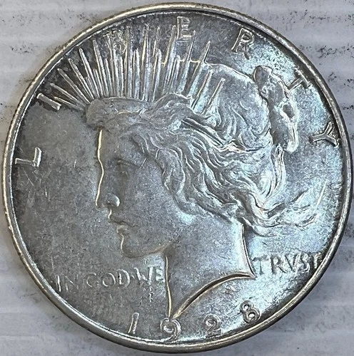 1928S Silver Peace Dollar Uncertified About Uncirculated Plus Condition