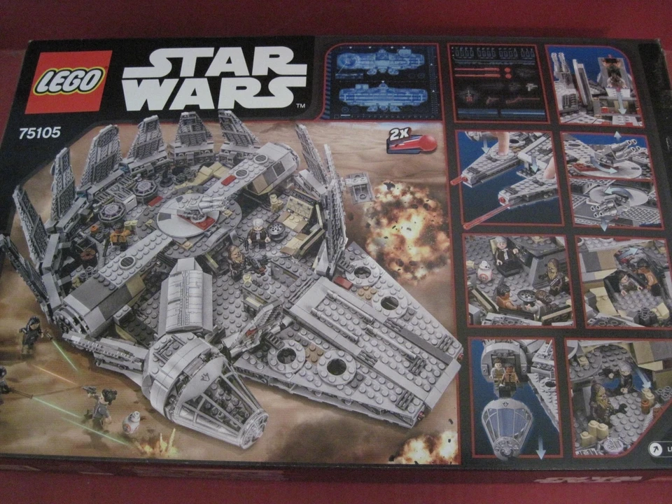 LEGO Star Wars: Halcón Milenario (75105), Nuevo sin abrir en caja, 1329 piezas Foto 2 de 4