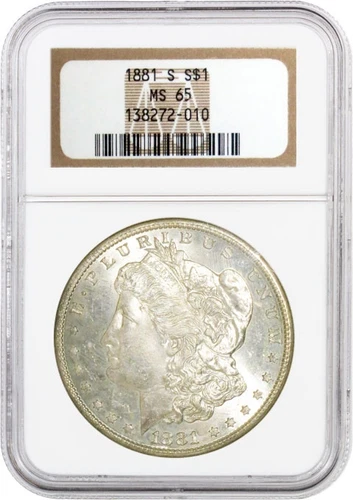 1881 S $1 Morgan Silver Dollar NGC MS65 Gem Uncirculated Coin