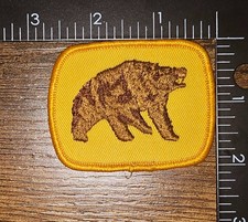 Grizzly Bear Brown Bear Yellow Vintage Craft Hat Animal Patch