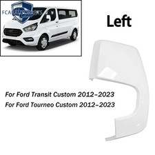 Links Spiegelkappen Weiß Lackiert ABS Für Ford Transit Tourneo Custom 2012–2023