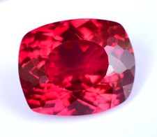 13.20Ct Natural Myanmar Red Spinel Certified Cushion Cut Flawless Loose Gemstone