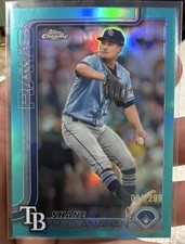 Topps Chrome 2025 Shane McClanahan #298 Teal Refractor 99/299 Rays