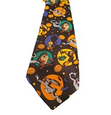 Halloween Looney Tunes Mania Neck Tie Bugs Tweety Sylvester Daffy 1996