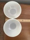 Lot 2 Fire King Oven Ware 5" White Milk Glass Soup/Cereal Bowls Anchor Hocking