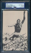 Jesse Owens Olympic Runner Signed/Inscribed 3.5x5.5 Cut Photo PSA/DNA 203478