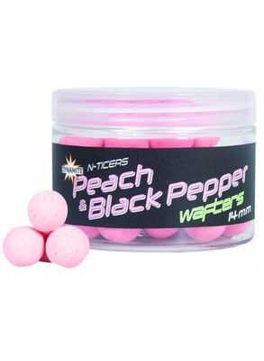 Dynamite Baits N-Ticers Wafters 14mm Peach Black Pepper Method Feeder Köder