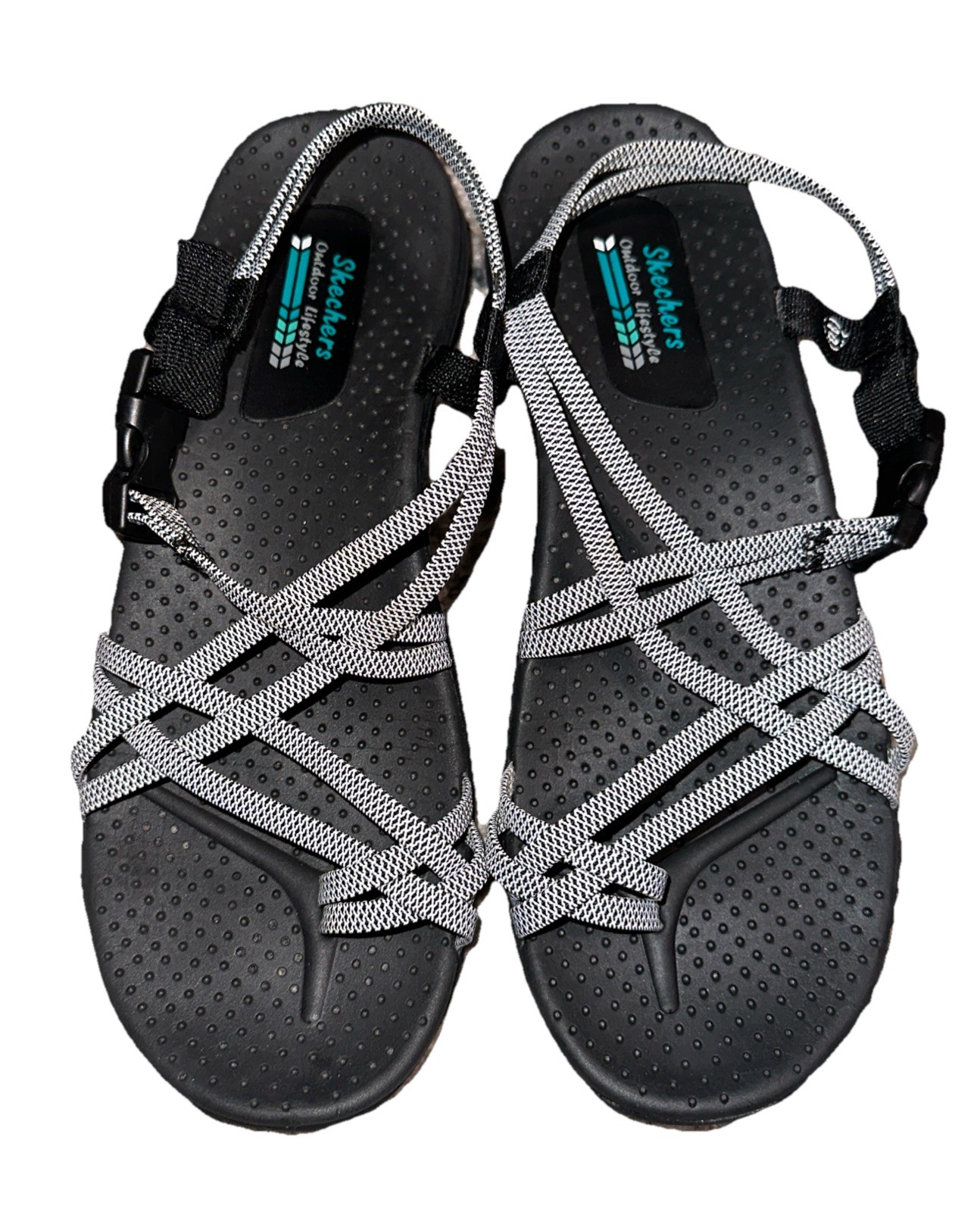 Skechers Outdoor Lifestyle Size 10 Reggae Irie Mon Strappy Sandals  Black / Gray