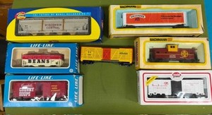 Bachman, Life Like, Athearn, Tyco, and Model Power HO Scale Train Car Bundle