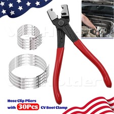 30Pcs CV Joint Crimp Clamp And Clicr-R & Clic Collar Hose Clip Pliers Hand Tool