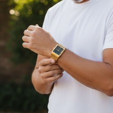 Rare Find Citizen Quartz Gold Black Men's Original Watch New In Box