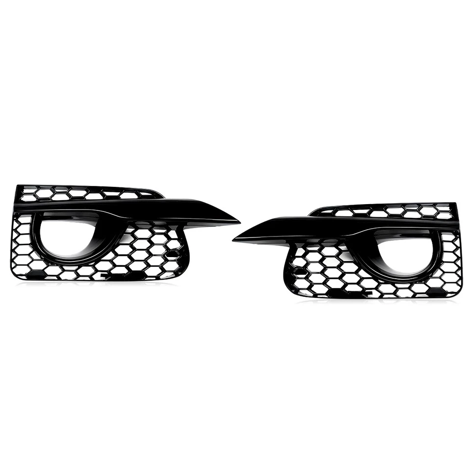 For Infiniti Q50 Base 2014-2017 Gloss Black Front Lower Grille+Fog Light Covers Foto 4 de 4