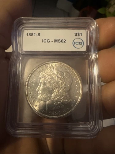 1881-S MORGAN SILVER DOLLAR ICG MS62 (ATTRACTIVE LUSTER)