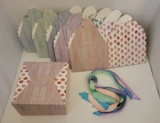 Gift Boxes with Ribbon Ties for Cookies Wedding Graduation Birthday 5 Colors 