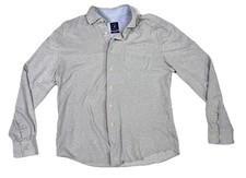 Johnnie-O Top Shelf Lennon Button Up Long Sleeve Shirt Men  s M Light Gray Golf