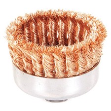 WEILER 93807 Knot Wire Cup Brush,Threaded Arbor,4 In. 33M611