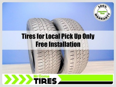SET OF 2 KUMHO CRUGEN PREMIUM 235/55R19 USED TIRES 8.0/32 TREAD 101H 2355519