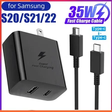 35W PD Power Adapter Duo Wall Charger+Cables For Samsung S20 S21 S23 S24 S9 NOTE