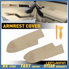 For 2007-2012 Honda Cr-v Crv Leather Front Door Panels Armrest Cover Beige Tan B